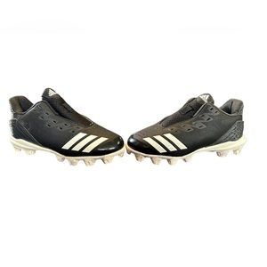 Adidas, Icon 4, youth baseball cleats, black , white , size 12k